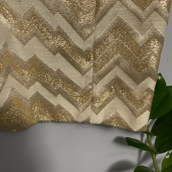 Vintage 1960s cream, gold and silver lurex dress - Picture 9 of 9